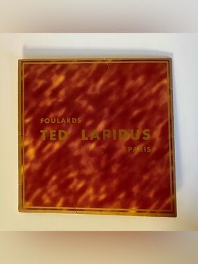 Vintage 80s Ted Lapidus Paris silk scarf, purchased in France